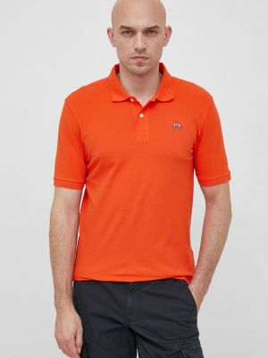 Тениска с дълъг ръкав с апликация La Martina оранжево