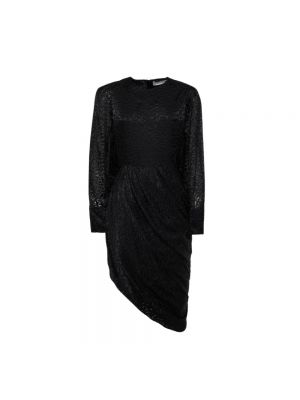 Sukienka midi z nadrukiem zwierzęcym Iro czarna