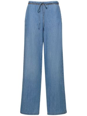 Pantalones con bordado bootcut Ermanno Scervino azul