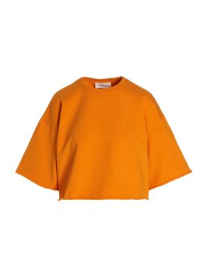 Bluza bawełniana Max Mara pomarańczowa