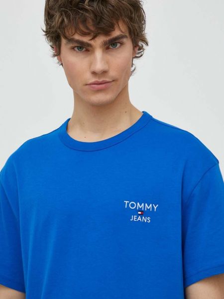 Niebieska koszulka bawełniana Tommy Jeans