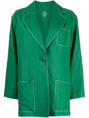 Ľanové sako na gombíky Christian Dior zelená
