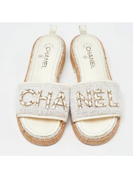 Sandalias de cuero retro Chanel Vintage