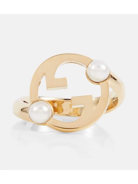 Δαχτυλίδι με μαργαριτάρια Gucci χρυσό