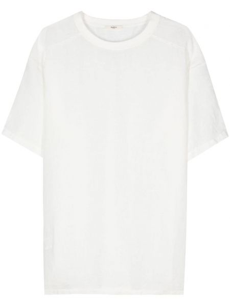Ľanové tričko Barena biela