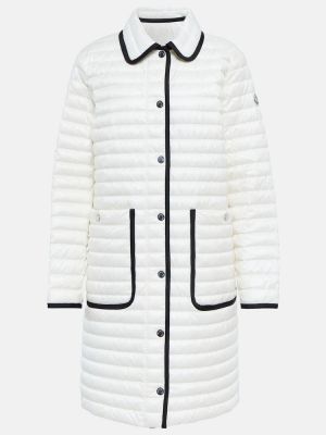 Pérový krátký kabát Moncler biela