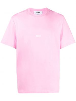 Camiseta con estampado Msgm rosa