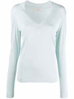 Μπλούζα με λαιμόκοψη v Nina Ricci πράσινο