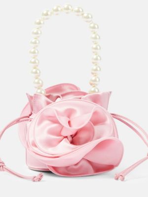 Virágos szatén kézitáska Magda Butrym rózsaszín