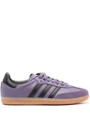 Sneakerși din piele Adidas Samba violet