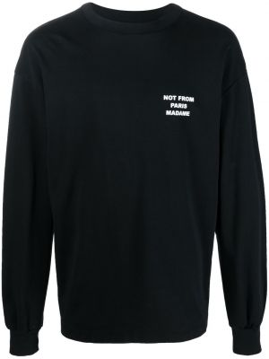 Trykt bomull sweatshirt Drôle De Monsieur svart