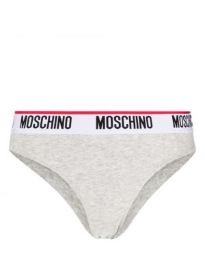Bavlněné kalhotky Moschino šedé