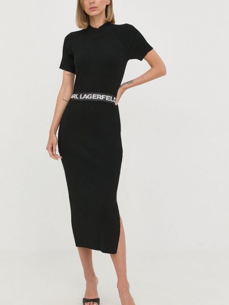 Karl Lagerfeld ruha fekete, midi, testhezálló