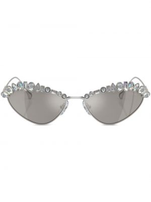 Sonnenbrille mit kristallen Swarovski silber