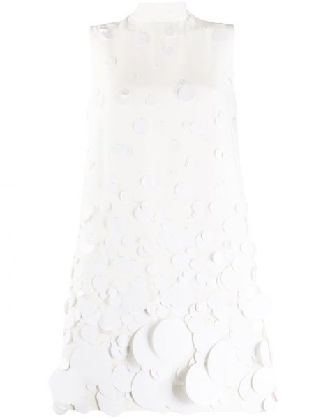 Mini vestido con lentejuelas Prada blanco