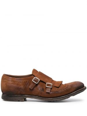 Zapatos monk con flecos Church's marrón