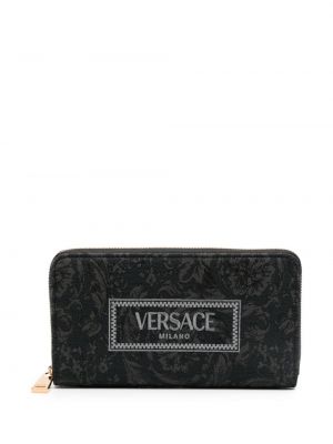 Portofel cu broderie din jacard Versace