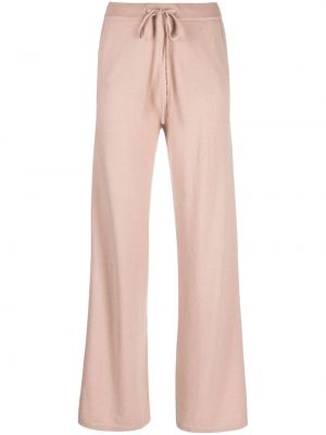 Pantaloni din cașmir cu croială lejeră Chinti & Parker roz