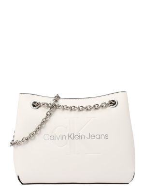 Crossbody táska Calvin Klein Jeans ezüstszínű