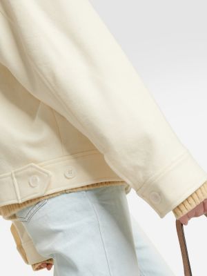 Vunena vunena jakna oversized Ami Paris bijela
