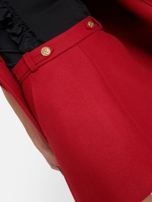 Vlněné mini sukně Redvalentino červené