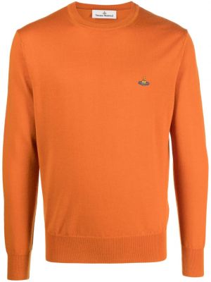 Sweter wełniany Vivienne Westwood pomarańczowy