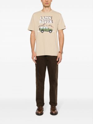 T-shirt aus baumwoll mit print Mc2 Saint Barth beige