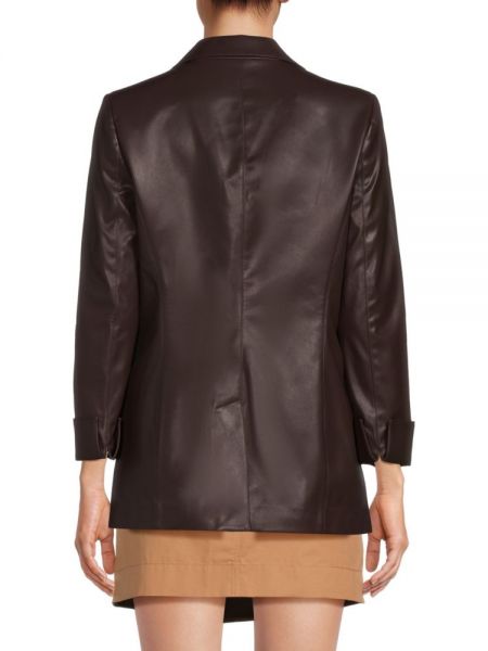 Кожаная куртка из искусственной кожи Calvin Klein черная