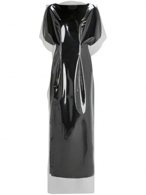 Průsvitné viskózové mini šaty s krátkými rukávy Christopher Kane - černá