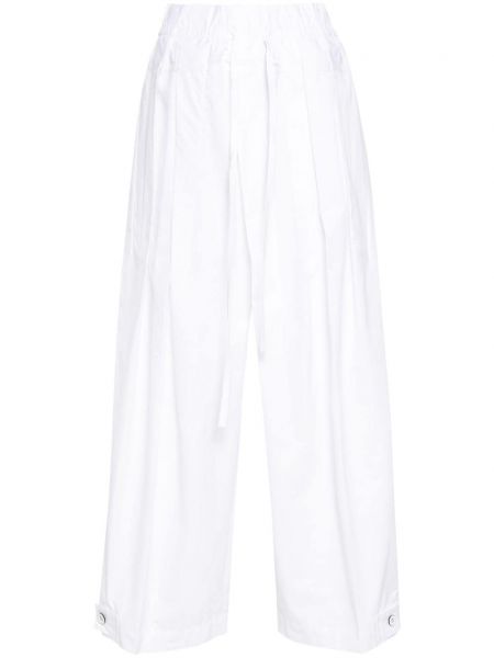Bavlněné kalhoty Jil Sander bílé