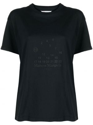 T-shirt en coton à imprimé Maison Margiela gris