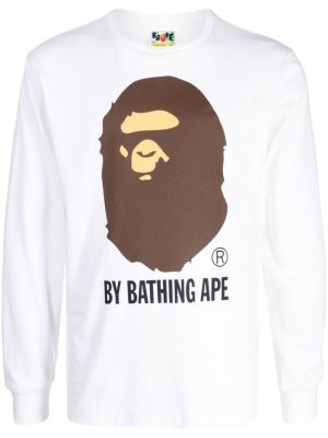 Mustriline puuvillased t-särk A Bathing Ape® valge