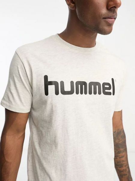 Хлопковая футболка Hummel серая