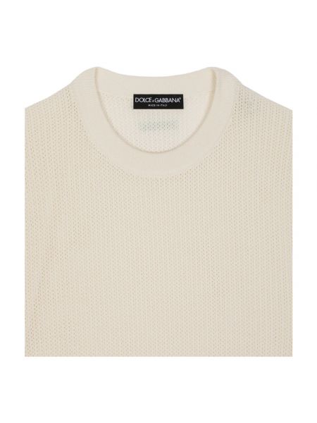 Jersey de algodón de punto de tela jersey Dolce & Gabbana beige