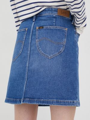 Spódnica jeansowa Lee niebieska