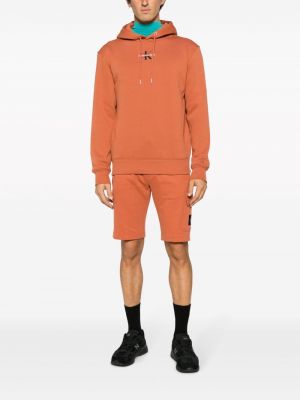 Raštuotas džemperis su gobtuvu Calvin Klein Jeans oranžinė