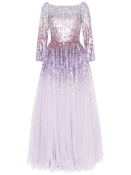 Robe de soirée à paillettes Jenny Packham violet