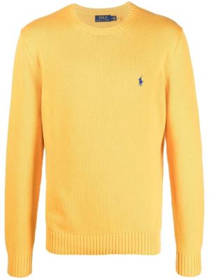 Плетен пуловер с кръгло деколте Polo Ralph Lauren жълто