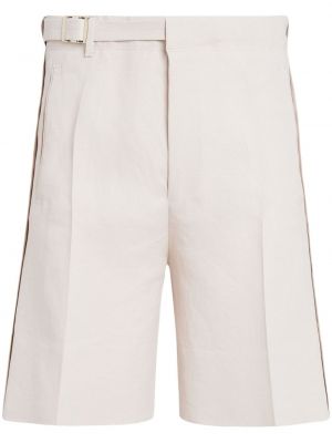 Pantaloni scurți de in Zegna alb