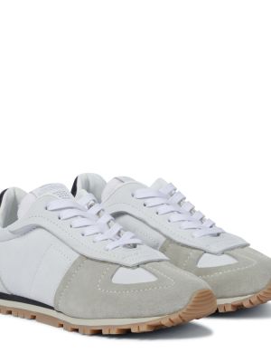 Sneakers in pelle scamosciata di pelle Maison Margiela bianco