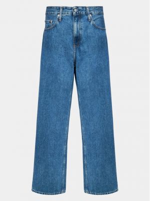 Relaxed дънки skinny fit Calvin Klein Jeans синьо