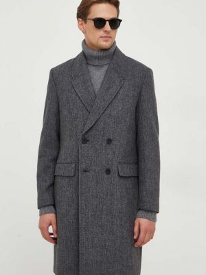 Шерстяное пальто Sisley серое