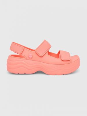 Sandale cu platformă Crocs portocaliu
