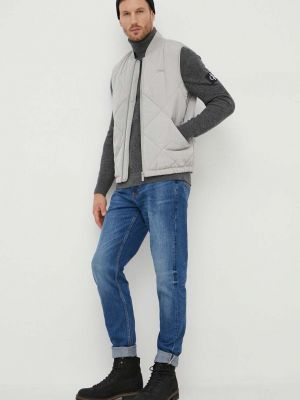 Sweter wełniany Calvin Klein Jeans szary