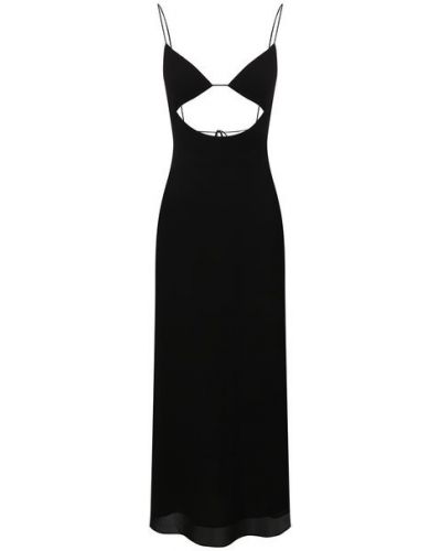 Платье из вискозы Saint Laurent, черное