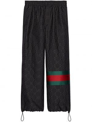 Pantaloni din jacard Gucci negru