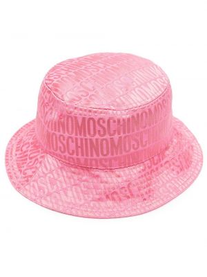 Cappello in tessuto jacquard Moschino rosa