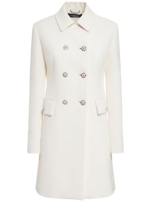 Krepinis paltas iš viskozės Versace balta