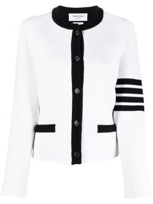 Cardigan a righe Thom Browne bianco