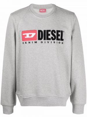 Sweatshirt mit rundhalsausschnitt mit print Diesel grau